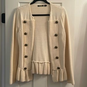 Population cardigan in cream/ivory size small